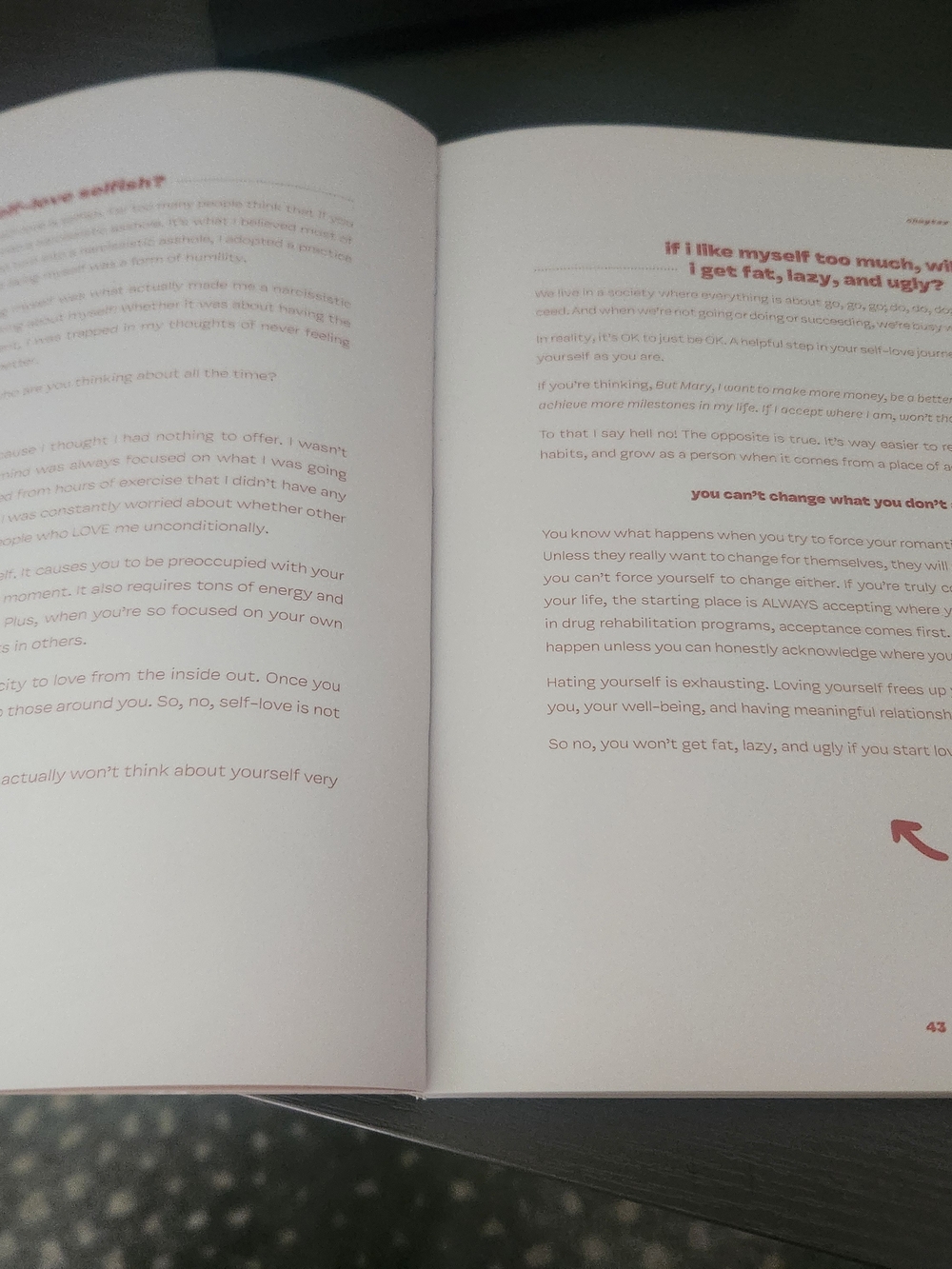 the gift of self-love Workbook - Red Cover- Preloved - Picture 5 of 7